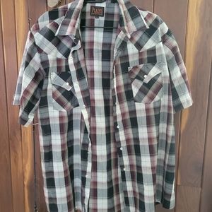Plains Western Wear Mens Shirt Short Sleeve